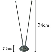 Satürn Design Masaüstü Osmanlı Arması Bayrağı Türk Bayrağı İkili Krom Direk Masa Bayrak Seti