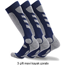 Xinkerui 3 Çift Kayak Çorabı Açık Hava Sporları Kalınlaşmış Dağcılık Çorapları Erkek Havlu Alt Uzun Tüp Ter Emici Sıcak Tutan Çoraplar (Yurt Dışından)