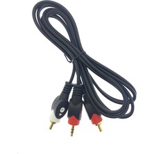 Özentek 2RCA-3.5mm Stereo Kaliteli Ses Kablosu 1.5 mt 3 Adet