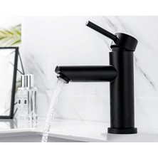 Lavabo Bataryası Siyah Kaplama Çift Su Girişli Yüksek Model