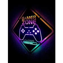 Dekor Hediyelik Gamer Zone LED Işıklı Tablo