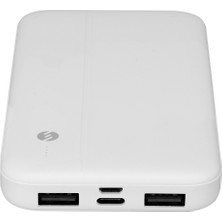 S-link IP-G10N 10000mAh Micro+Type C Girişli Powerbank Beyaz Taşınabilir Pil Şarj Cihazı