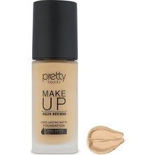 Make Up Skın Studıo Yüksek Kapatıcı Etkili Matte Fondöten No:3