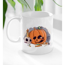 Bk Gift Happy Halloween Tasarımlı Beyaz Kupa Bardak-2