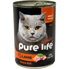 Pure Life Pure Life Kuzu Etli Yetişkin Kedi Konserve Mama 12ADET 1koli