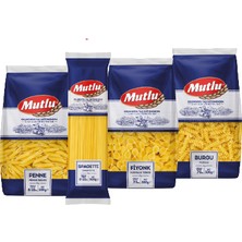 Mutlu Makarna Karma Kutu 500 gr x 4  (Spagetti - Penne - Burgu - Fiyonk)