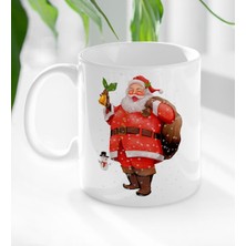 BK Gift Noel Baba Tasarımlı Beyaz Kupa Bardak-2