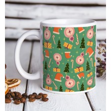 BK Gift Yılbaşı Tasarımlı Beyaz Kupa Bardak-9