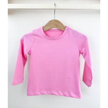 Modaonna Pembe Uzun Kollu Pamuklu Bebek Tişört