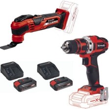 Einhell Varrito Kömürsüz Raspalama Makinesi Te-Cd 18/40 Akülü Vidalama Matkap 2X2.5AH Akülü Set