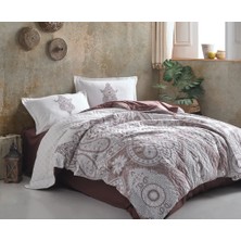 Clasy Azka Kahve Dört Mevsim Çift Kişilik Nevresim Takımı