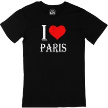 Cix I Love Paris Siyah T-Shirt