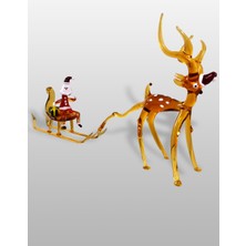 Cam Sanatı Noel Baba Geyikli Kızak