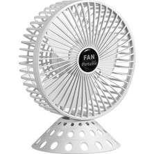 YKD Store USB Masaüstü Fan Mini Ev Yurt Taşınabilir Fan, Renk: 6 Inç (Beyaz)