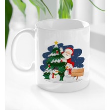 Bk Gift Yılbaşı Tasarımlı Beyaz Kupa Bardak-1