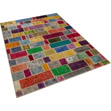Sempati Halı Klasik Modern Patchwork Eskitme Halı 160 x 220 cm 5841
