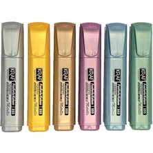 Kraf Metalik Fosforlu Kalem 6'lı Renk Seti ile Farklı Renk Seçenekleri