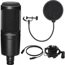 AT2020 Condenser Mikrofon + SM5S + Pop Filtre + Xlr Kablo