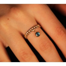 Adil Idil Kuyumculuk 14 Ayar Nazar Boncuğu Detaylı Eklem Yüzüğü