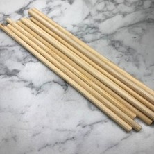 Naturalife Labs Yuvarlak Balsa Ahşap Çubuklar 20 cm  150 Adet 5 mm