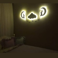 Işıklı Toplar Dükkanı Dekoratif Ahşap Çocuk Odası Ledli Gece Lambası