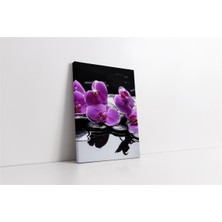 Tablosan Spa Taşları ve Orkide Kanvas Tablo