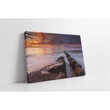 Tablosan Gün Batımında Deniz Kanvas Tablo