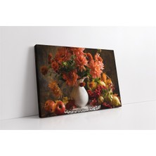 Tablosan Vazoda Çiçekler Kanvas Tablo