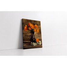 Tablosan Vazoda Çiçekler Kanvas Tablo