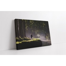 Tablosan Gölet ve Insan Kanvas Tablo