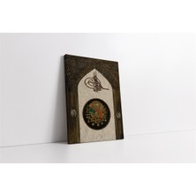 Tablosan Tuğralı Osmanlı Arması Kanvas Tablo