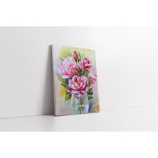 Tablosan Vazoda Çiçekler Kanvas Tablo