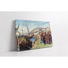 Tablosan Fatihin Istanbula Girişi Kanvas Tablo