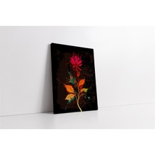 Tablosan Yeşillikler Arasında Çiçek Kanvas Tablo