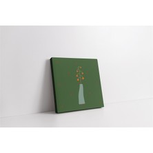 Tablosan Mavi Vazoda Çiçek Kanvas Tablo