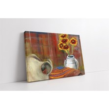 Tablosan Vazoda Çiçekler Kanvas Tablo
