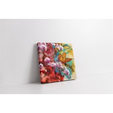 Tablosan Çiçek ve Kelebek Kanvas Tablo