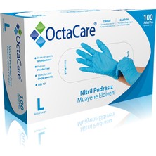 Octacare Nitril Eldiven Mavi Pudrasız 100'LÜ L