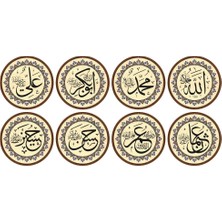 Camimarket Cami Levhası 8 Li Takım 60 cm Renkli 8li Cami Takımı