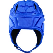 Homyl Rugby Kask Yumuşak Başlık Darbeye Kabuk Scrum Şapka Kaykay Koruyucu Guard Blue L