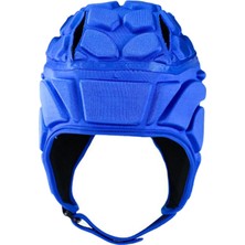 Homyl Rugby Kask Yumuşak Başlık Darbeye Kabuk Scrum Şapka Kaykay Koruyucu Guard Blue L