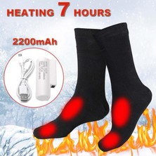 Homyl Isıtmalı Çorap Elektrikli 3 Seviye Ayarlanabilir Ayak Isıtıcı Pamuk Nefes Çorap