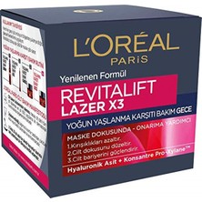 L'Oréal Paris Loreal Paris L'oréal Paris Revitalift Lazer X3 Yoğun  Gece Bakım Kremi, 50 ml