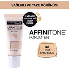 Maybelline New York Affinitone Fondöten, 03 Light Sandbeige, 30 mlFondöten