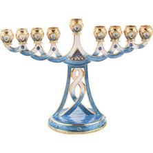 Dolity Hanuka Menorah Mücevherli Aksan ile Bejeweled Şamdanlar Mumluk Yeşil (Yurt Dışından)