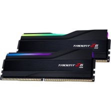 G.Skill Trident Z5 Rgb Siyah Ddr5 5600MHZ CL36 32GB (2X16GB) Dual (36-36-36-76) 1.2V (F5-5600U3636C16GX2-TZ5RK) Ram