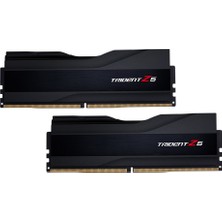 G.Skill Trident Z5 Siyah Ddr5 6000MHZ CL36 32GB (2X16GB) Dual (36-36-36-76) 1.3V (F5-6000U3636E16GX2-TZ5K) Ram