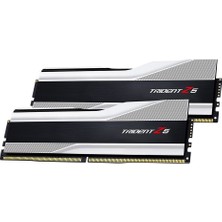 G.Skill Trident Z5 Gümüş Ddr5 6000MHZ CL36 32GB (2X16GB) Dual (36-36-36-76) 1.3V (F5-6000U3636E16GX2-TZ5S) Ram