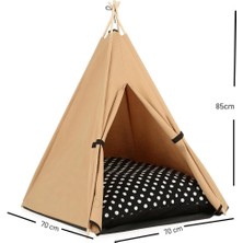 Teepee House Köpek Çadırı 70 x 70 x 85 cm