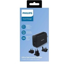 Philips 1 Type-C/1 Usb-A 30W Duvar Şarj Adaptörü